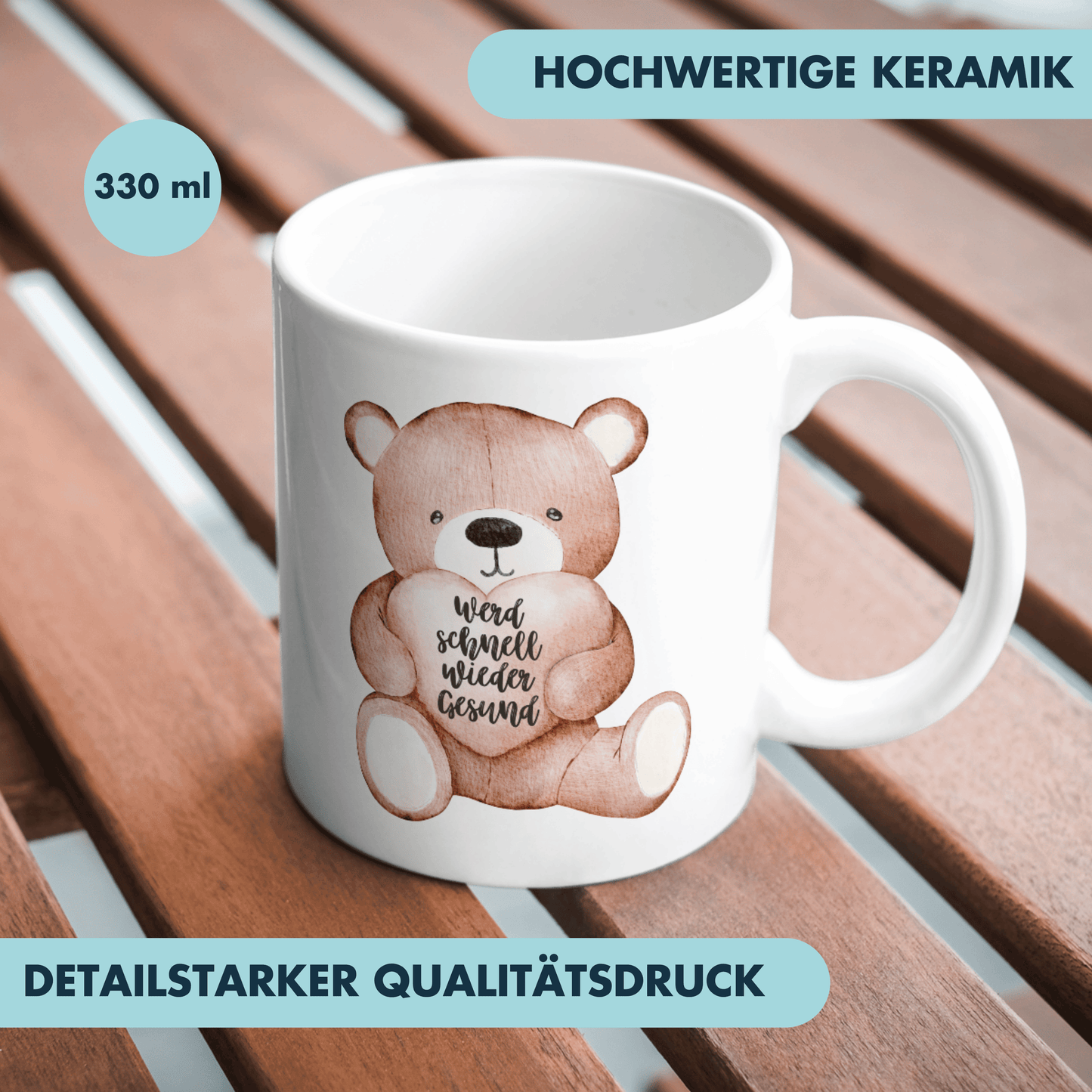 Werd Schnell Wieder Gesund Teddy Gute Besserung Kaffee Tasse