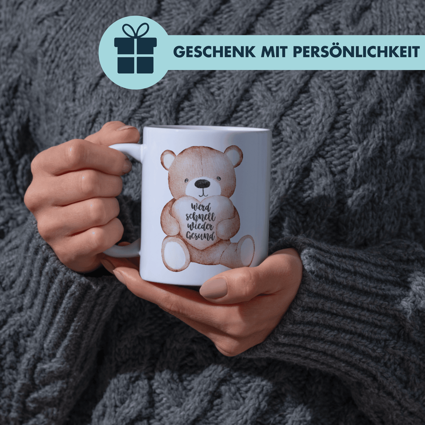 Werd Schnell Wieder Gesund Teddy Gute Besserung Kaffee Tasse