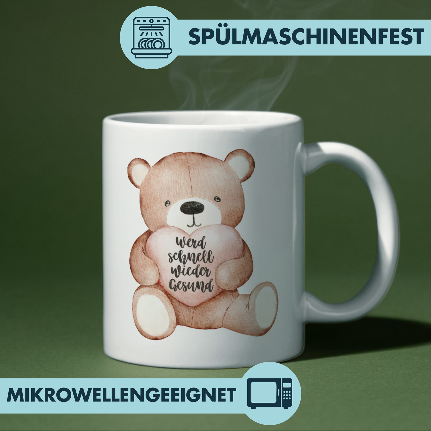 Werd Schnell Wieder Gesund Teddy Gute Besserung Kaffee Tasse
