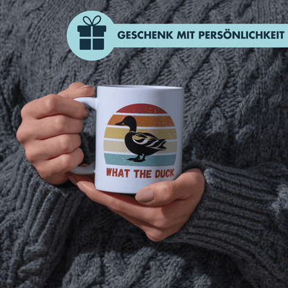 What The Duck Wortspiel Ente Autokorrektur Kaffee Tasse