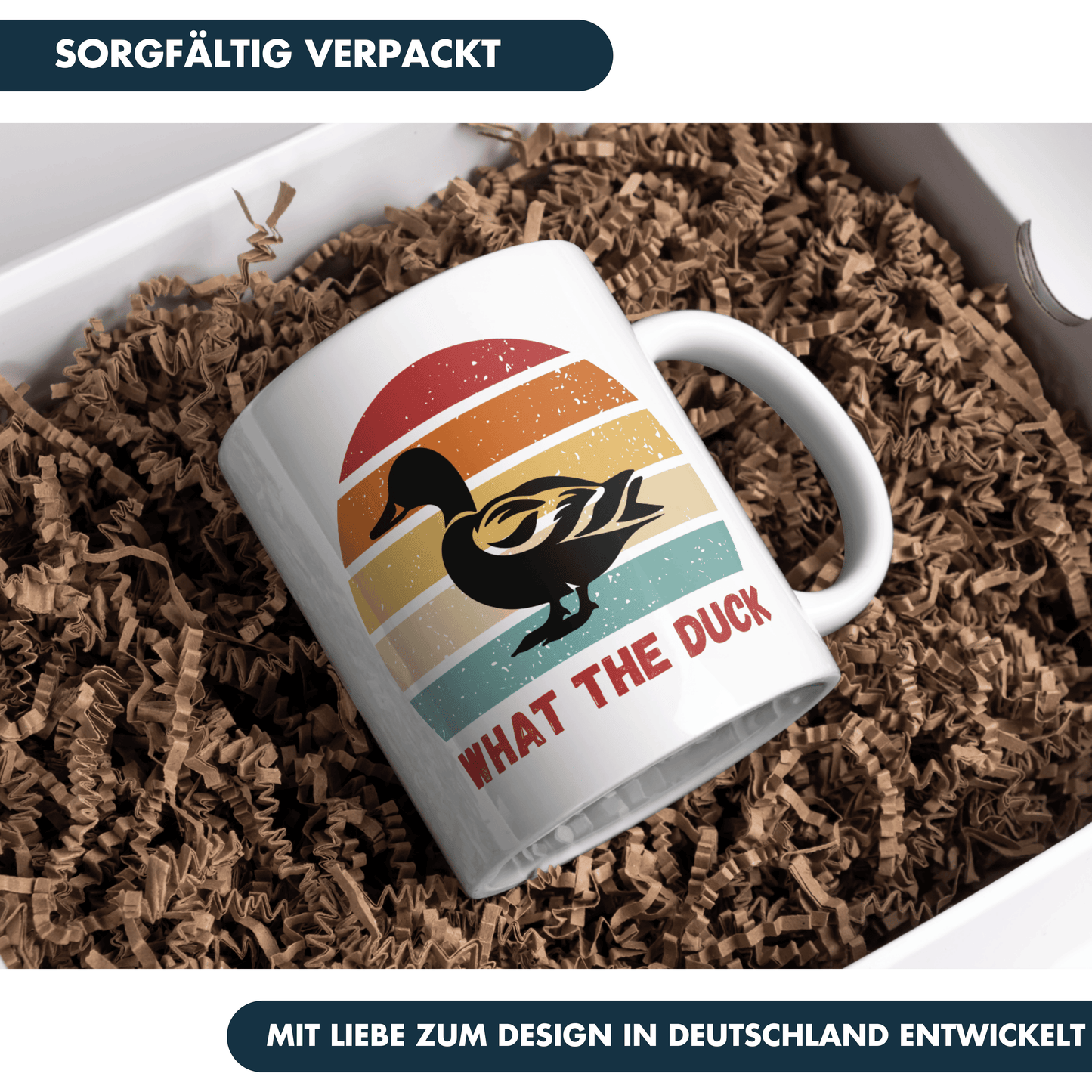 What The Duck Wortspiel Ente Autokorrektur Kaffee Tasse