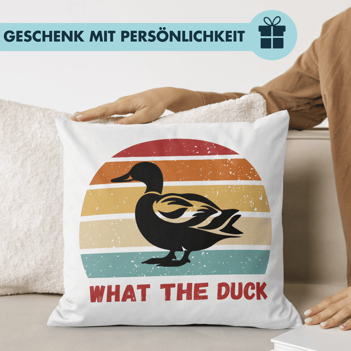 What The Duck Fuck WTF Deko Kissen