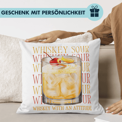 Whiskey Sour Whiskey With An Attitude Cocktail Deko Kissen