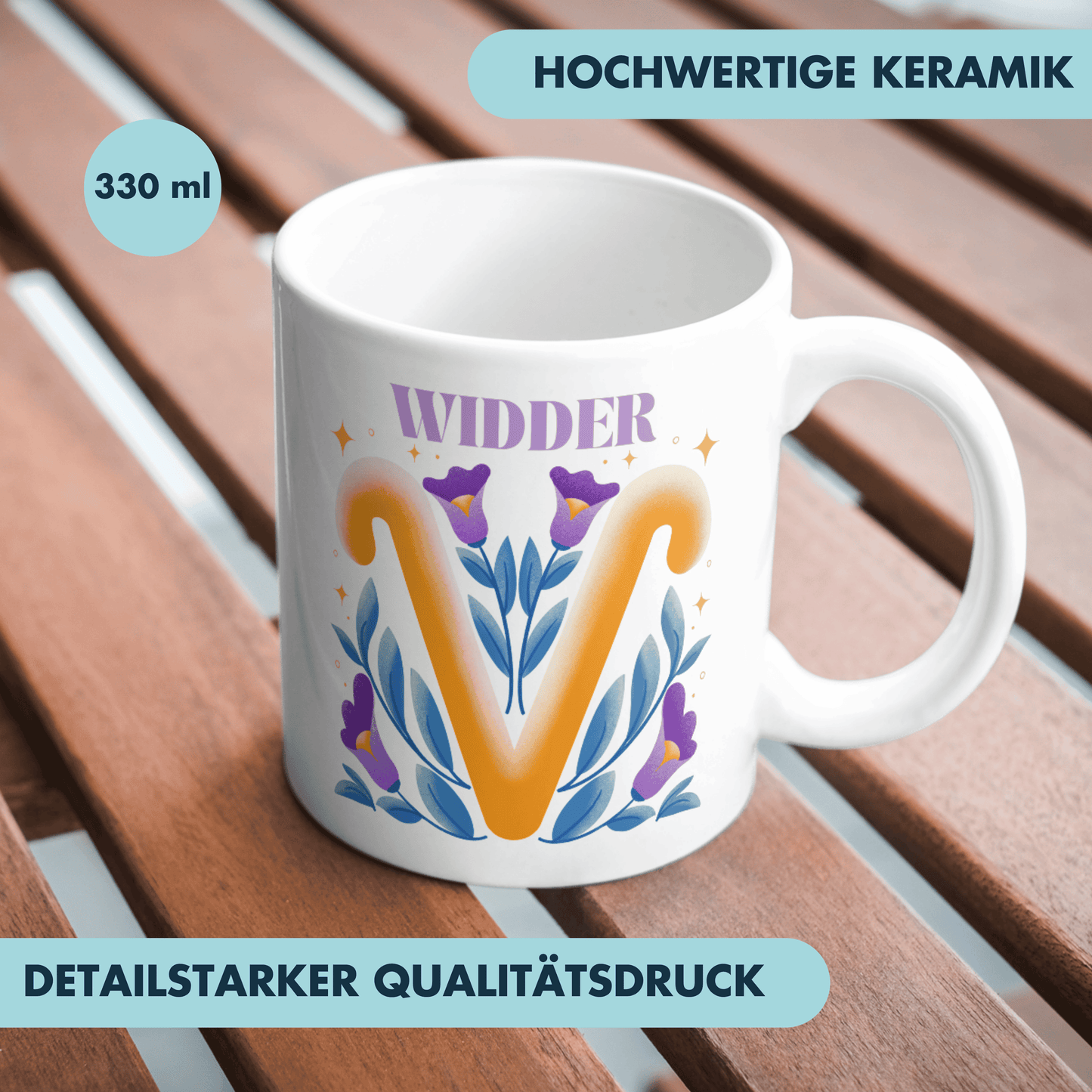 Widder Aries Sternzeichen Kaffee Tasse