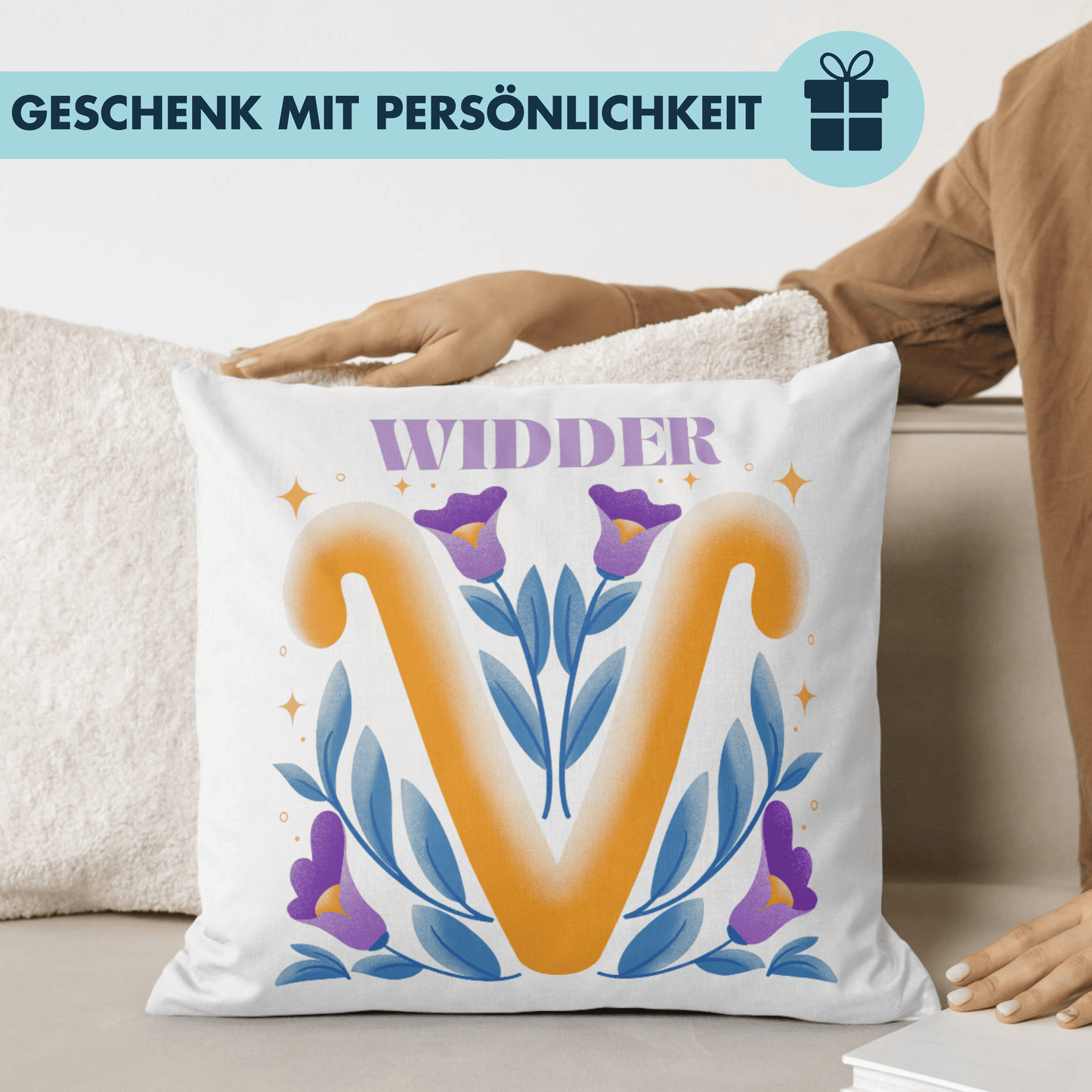 Widder Aries Sternzeichen Deko Kissen