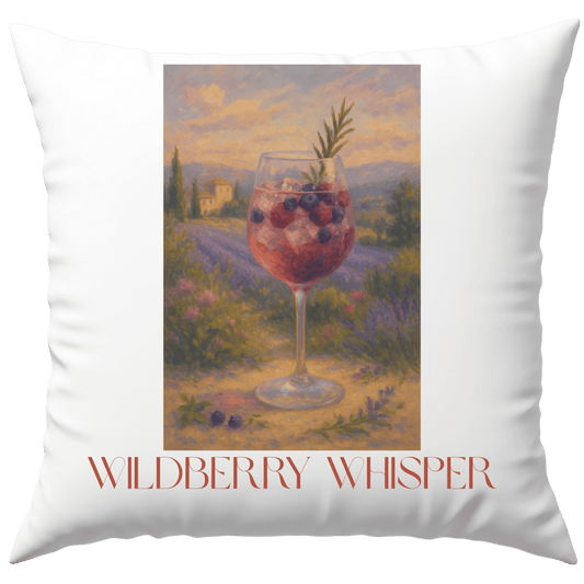 Wildberry Whisper Cocktail Kunst Deko Kissen