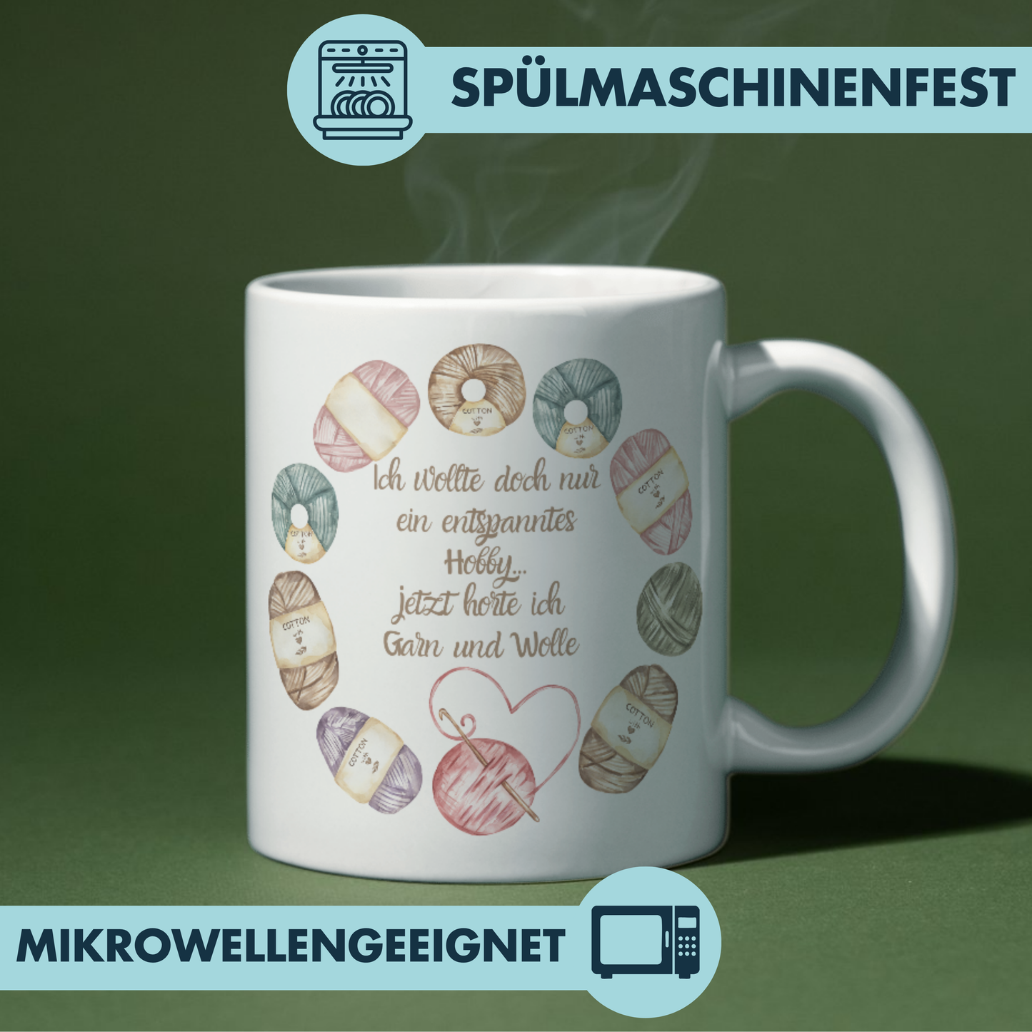 Ich Wollte Doch Nur Ein Entspanntes Hobby Jetzt Horte Ich Garn Und Wolle Stricken Häkeln Kaffee Tasse