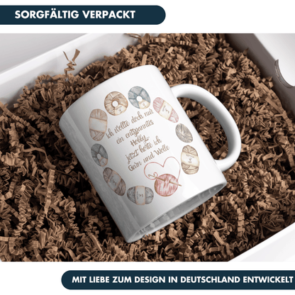 Ich Wollte Doch Nur Ein Entspanntes Hobby Jetzt Horte Ich Garn Und Wolle Stricken Häkeln Kaffee Tasse