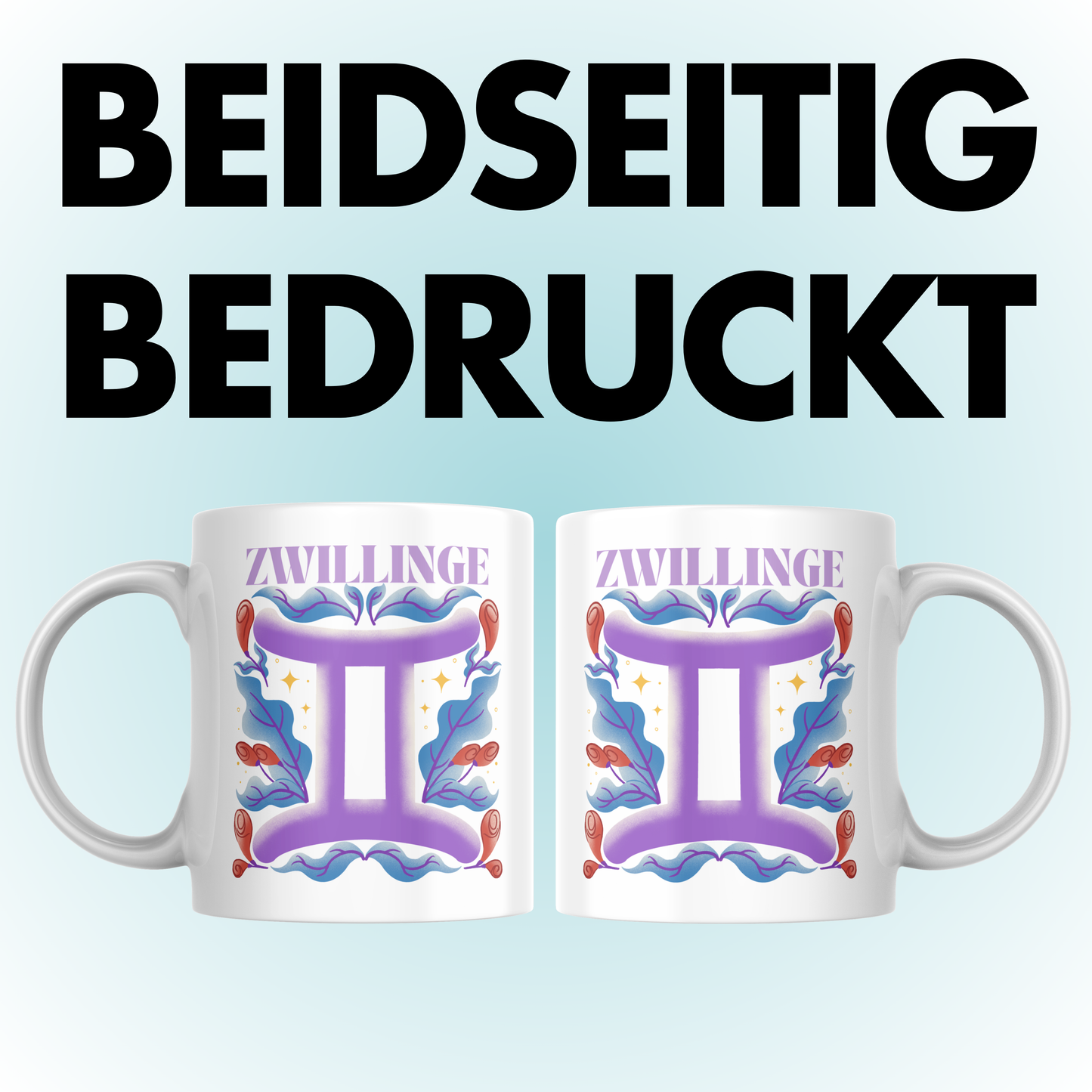 Zwillinge Gemini Sternzeichen Kaffee Tasse