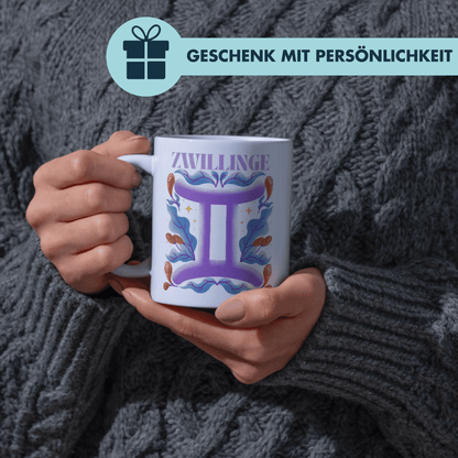 Zwillinge Gemini Sternzeichen Kaffee Tasse