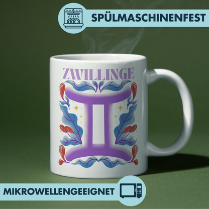 Zwillinge Gemini Sternzeichen Kaffee Tasse
