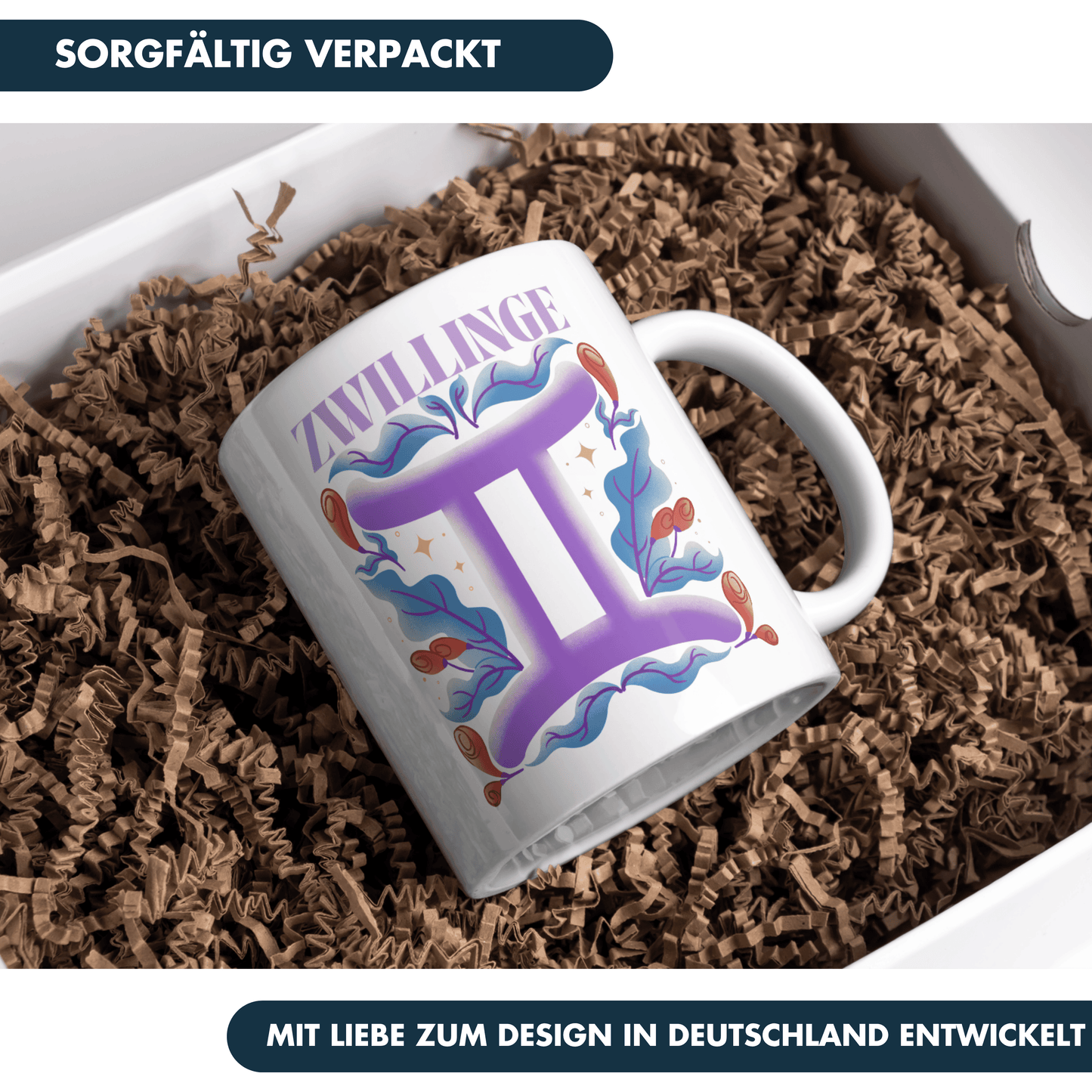 Zwillinge Gemini Sternzeichen Kaffee Tasse