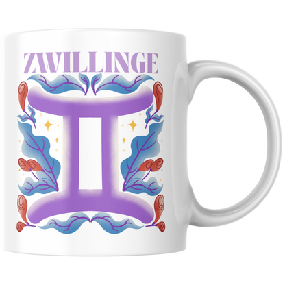Zwillinge Gemini Sternzeichen Kaffee Tasse