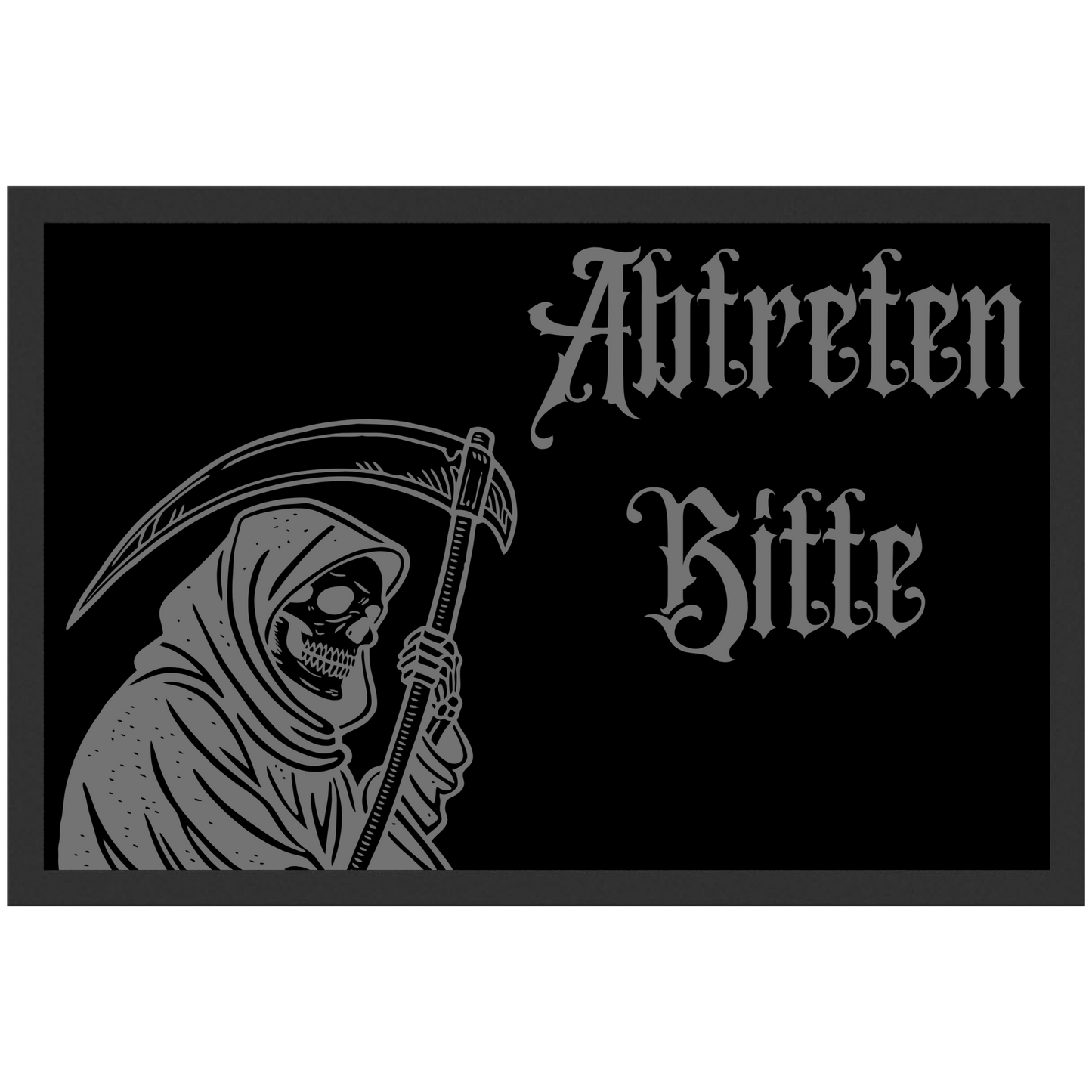 Abtreten Bitte Sensenmann Wortspiel Fußmatte