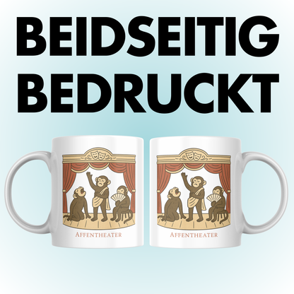 Affentheater Affen Theater Wortspiel Kaffee Tasse