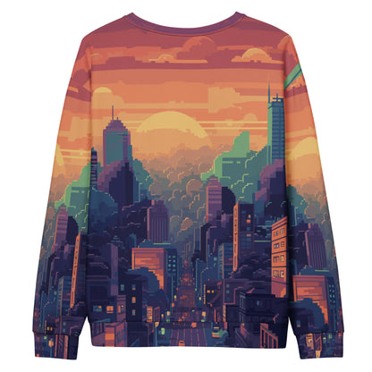 64-Bit Pixel-Stadt Lo-Fi Pullover