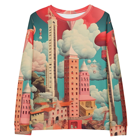 Wolkenstadt Surrealismus Pullover