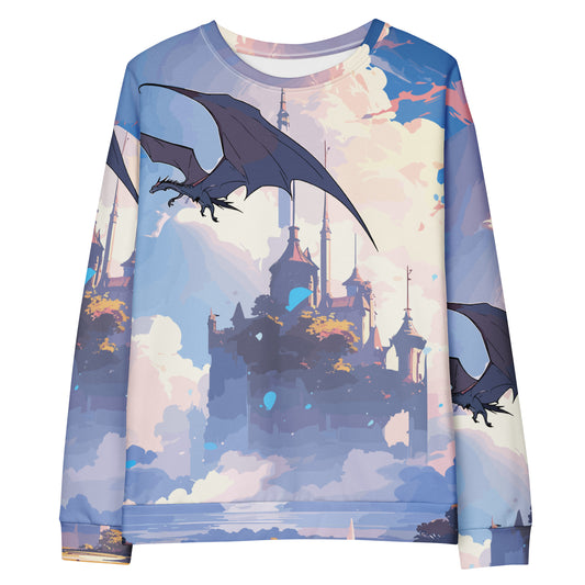 Drache vor Wolkenschloss Pullover