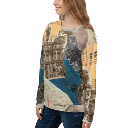 Vintage Collage Pullover