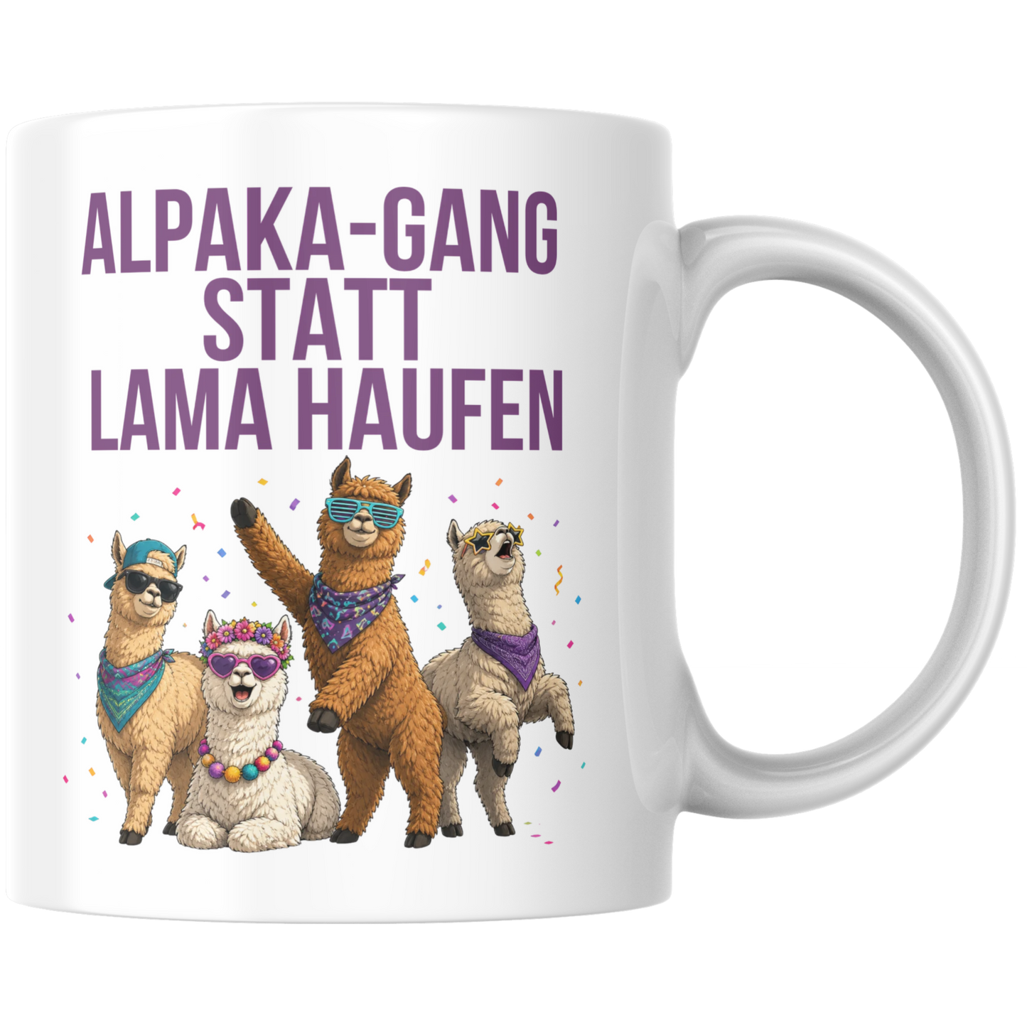 Alpaka-Gang Statt Lama Haufen Wortspiel Kaffee Tasse