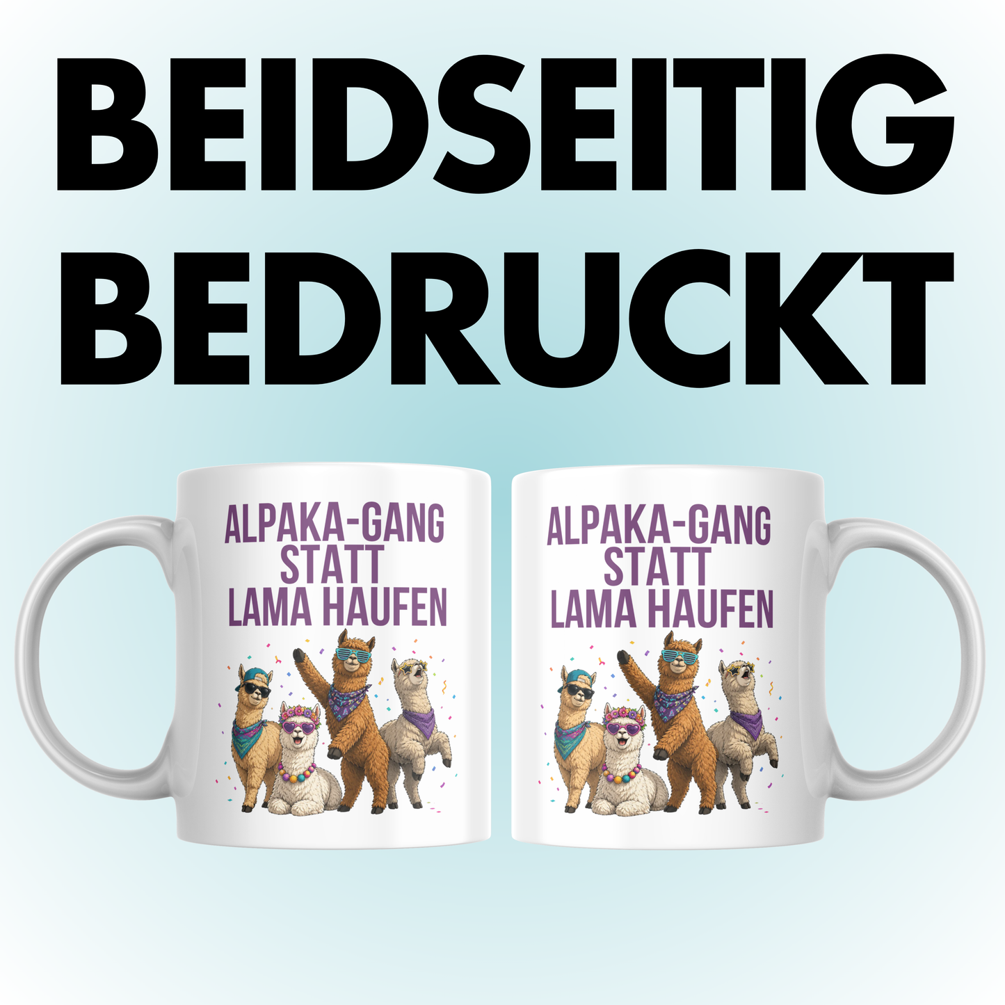 Alpaka-Gang Statt Lama Haufen Wortspiel Kaffee Tasse