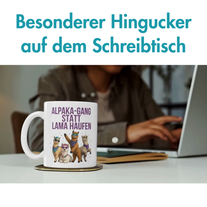 Alpaka-Gang Statt Lama Haufen Wortspiel Kaffee Tasse