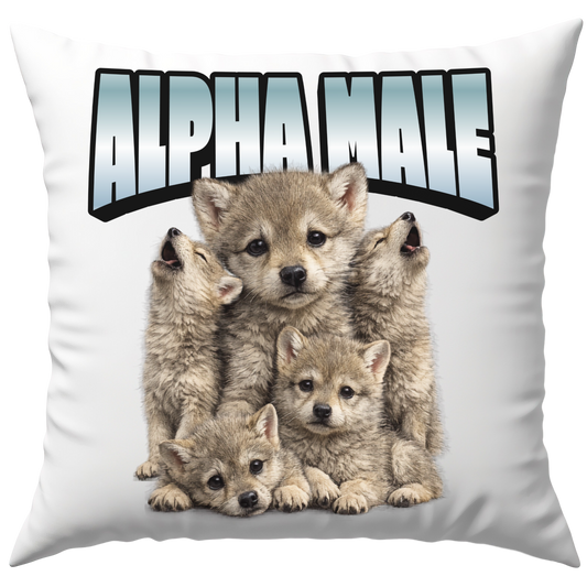Alpha Male Baby Wolf Meme Deko Kissen