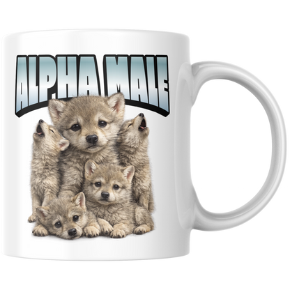 Alpha Male Baby Wolf Selbstironie Kaffee Tasse