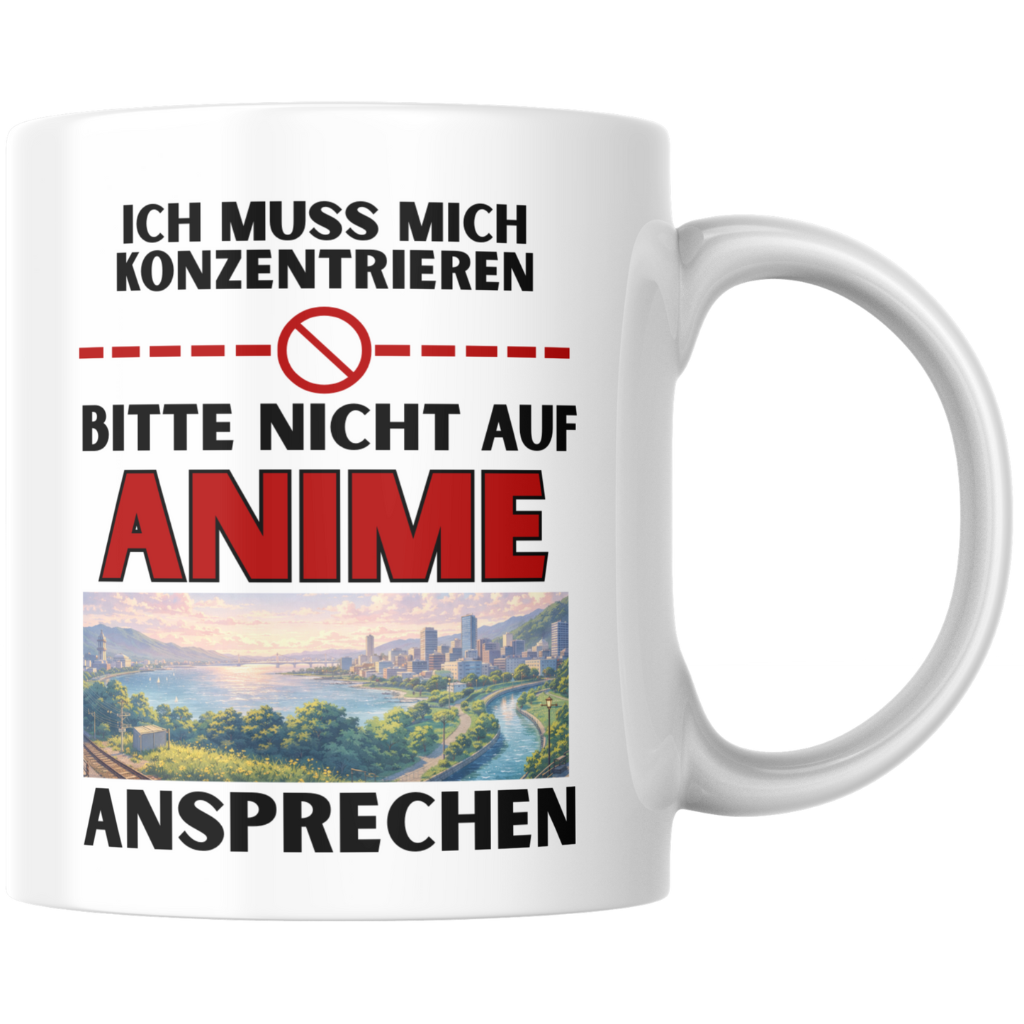 Ich Muss Mich Konzentrieren Bitte Nicht Auf Anime Ansprechen Kaffee Tasse