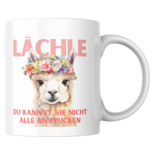 Lächle Du Kannst Sie Nicht Alle Anspucken Lama Alapaka Kaffee Tasse