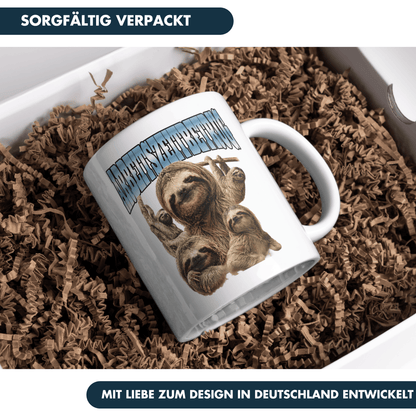 Arbeitszeitbetrug Faultier Bootleg Kaffee Tasse