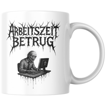 Arbeitszeitbetrug Metal Kaffee Tasse