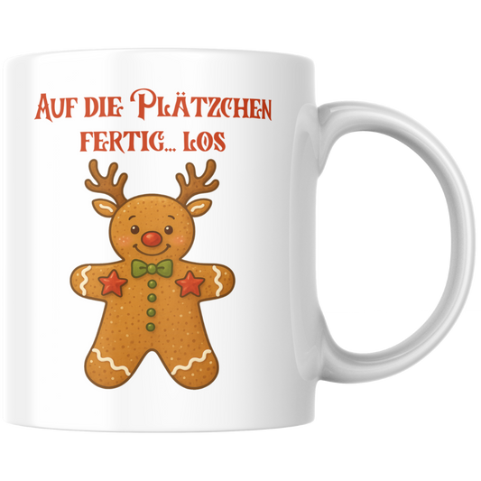 Auf Die Plätzchen Fertig Los Weihnachten Kaffee Tasse