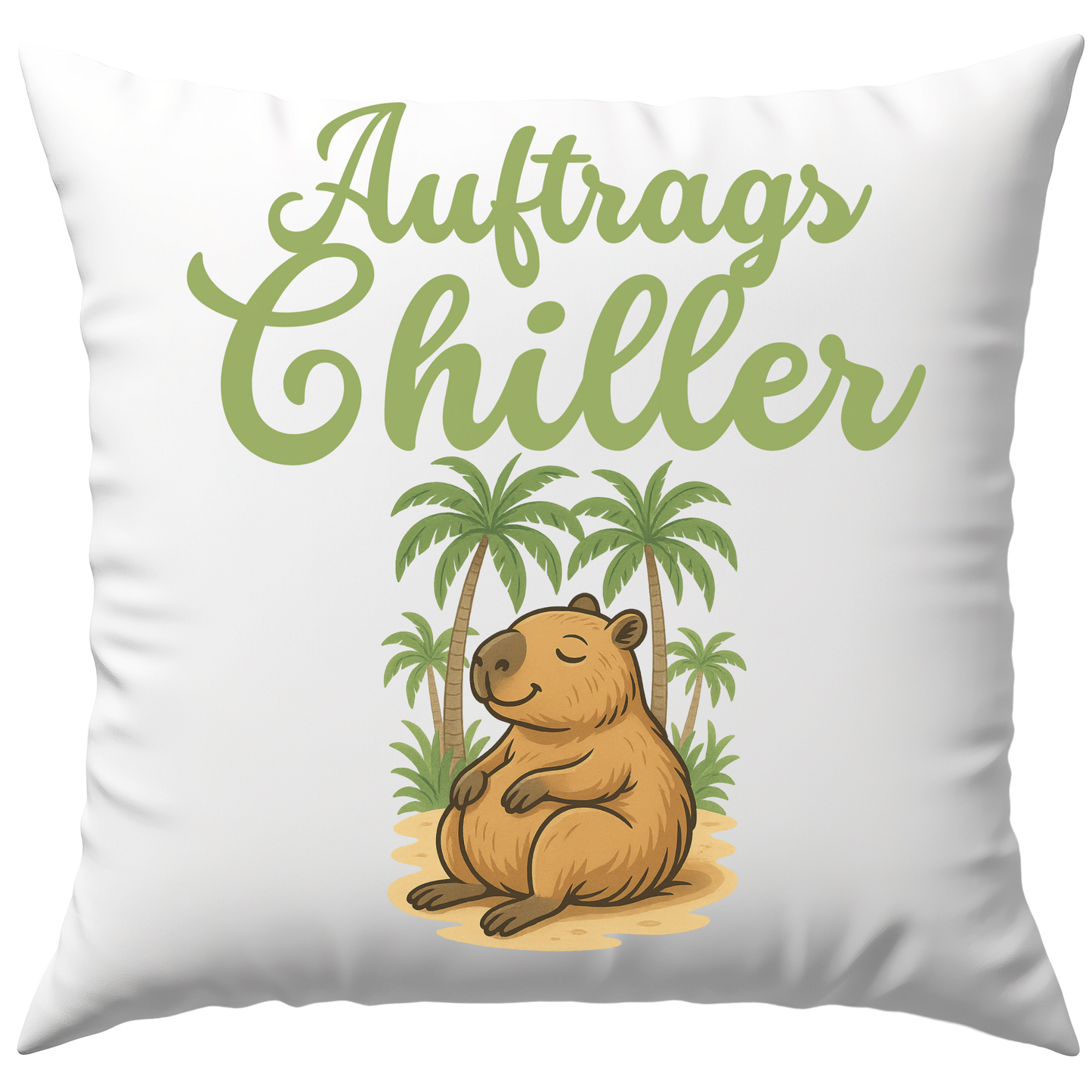Auftragschiller Capybara Wasserschwein Wortspiel Deko Kissen
