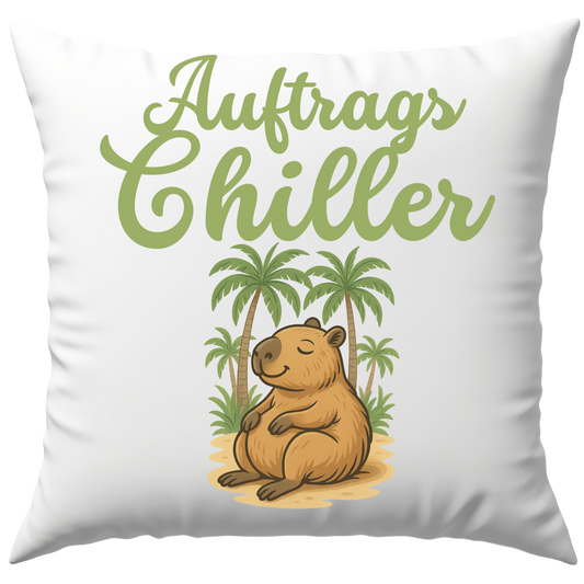 Auftragschiller Capybara Wasserschwein Wortspiel Deko Kissen