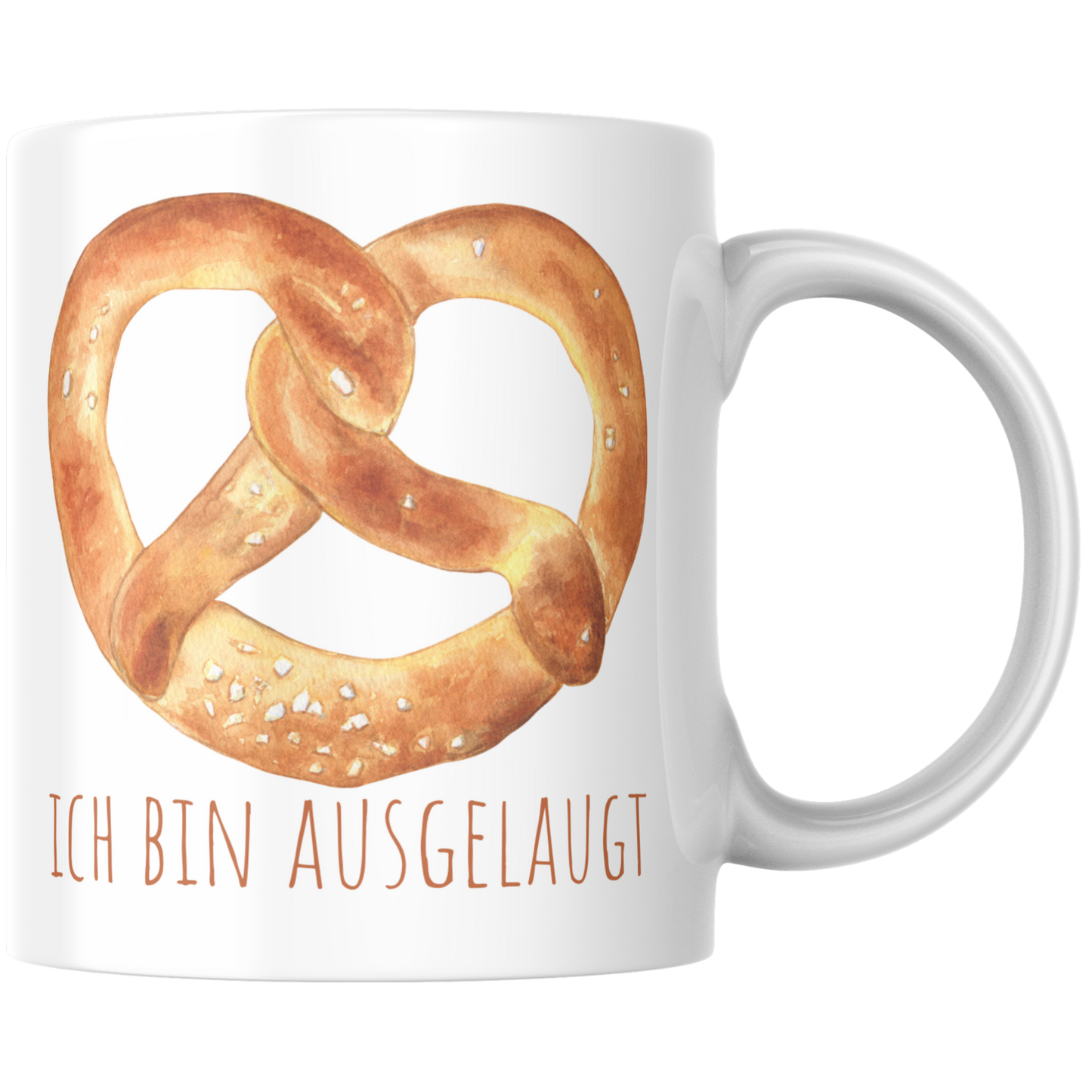 Ich Bin Ausgelaugt Brezel Wortspiel Kaffee Tasse