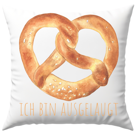Ich Bin Ausgelaugt Brezel Wortspiel Deko Kissen