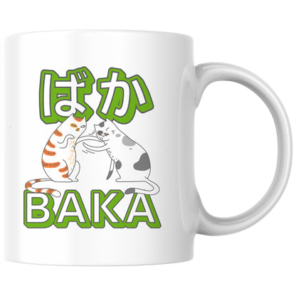 Baka Katzen Backpfeife Anime Kaffee Tasse