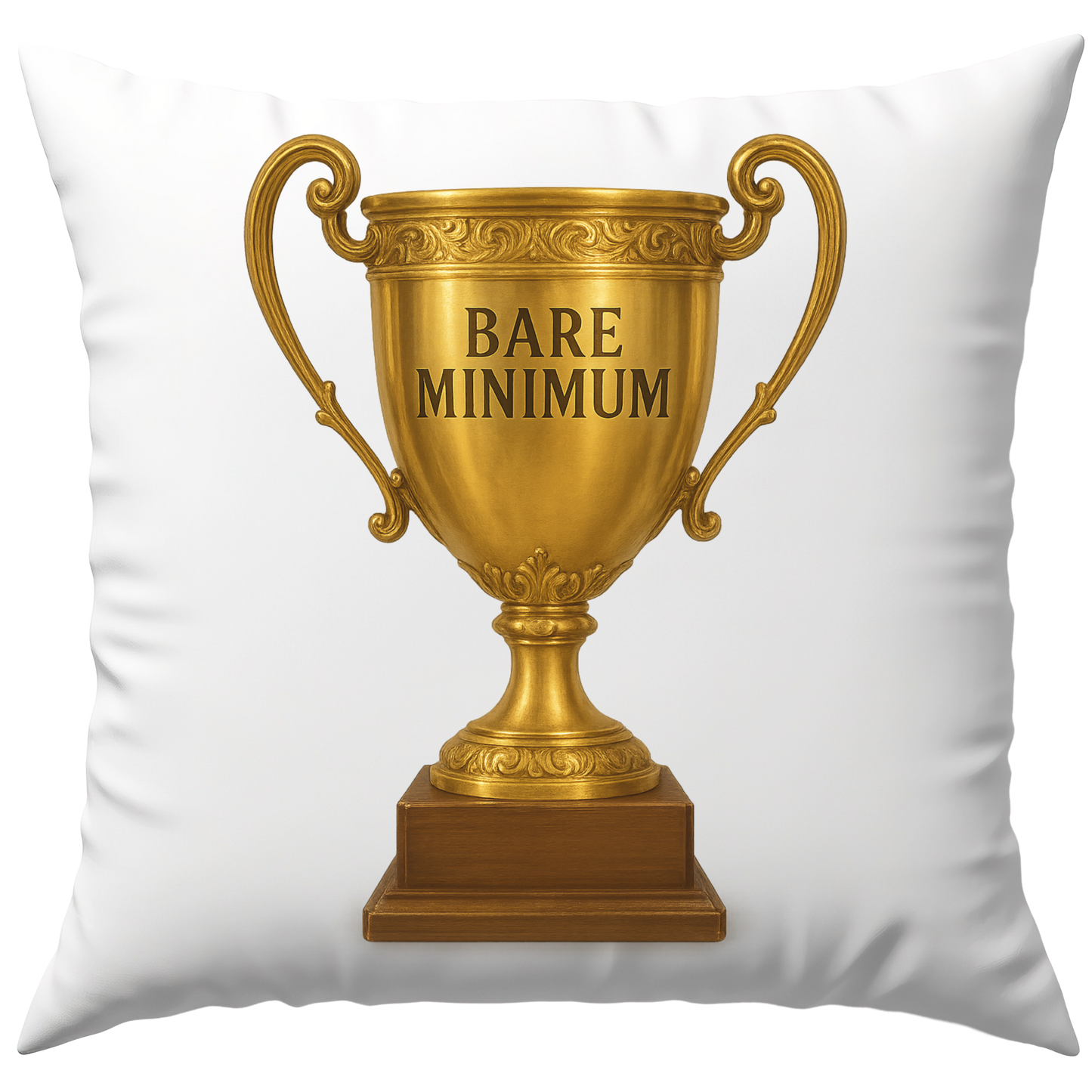 Bare Minimum Pokal Meme Deko Kissen