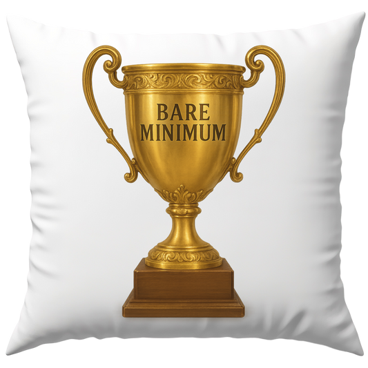 Bare Minimum Pokal Meme Deko Kissen
