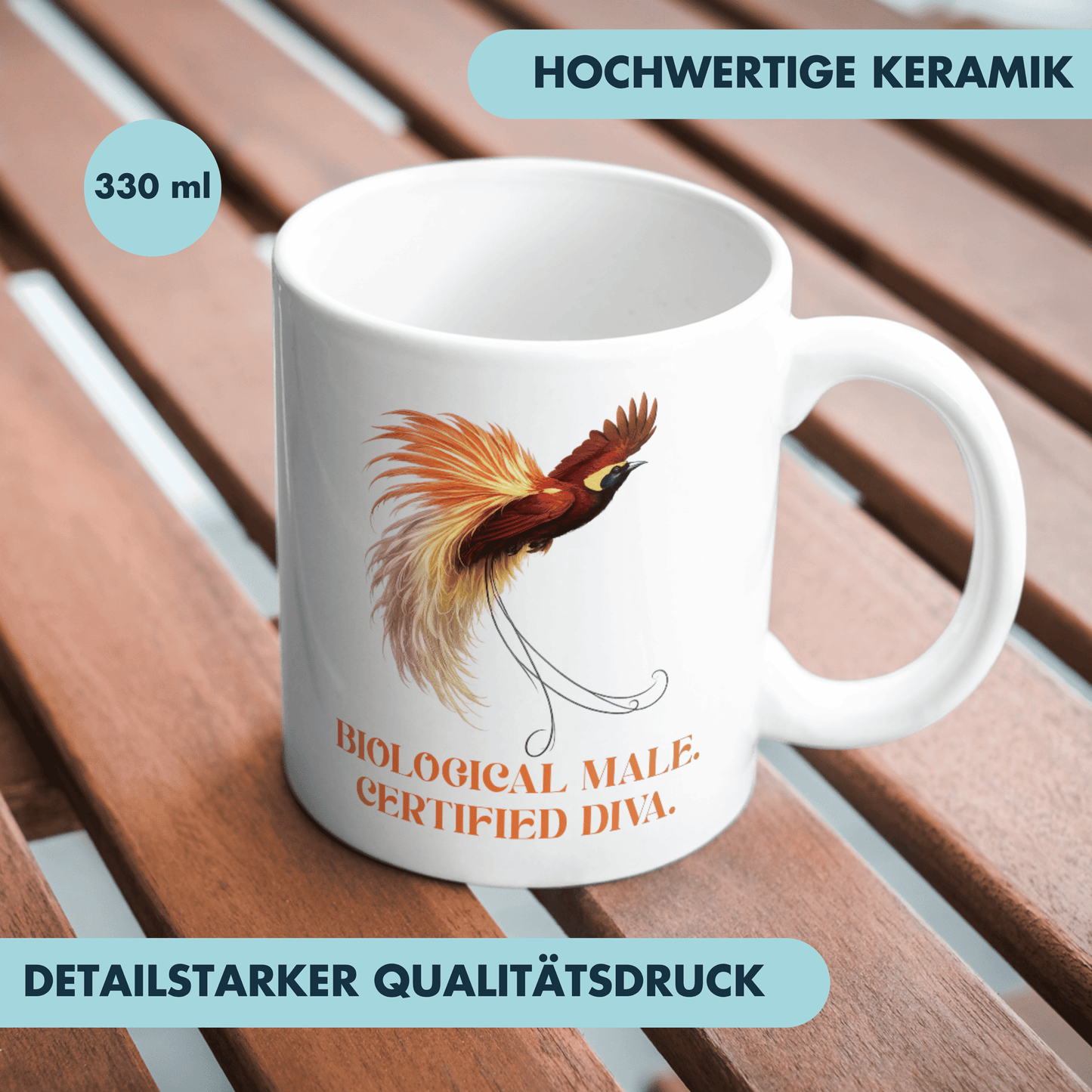 Biological Male Certified Diva Paradiesvogel Kaffee Tasse