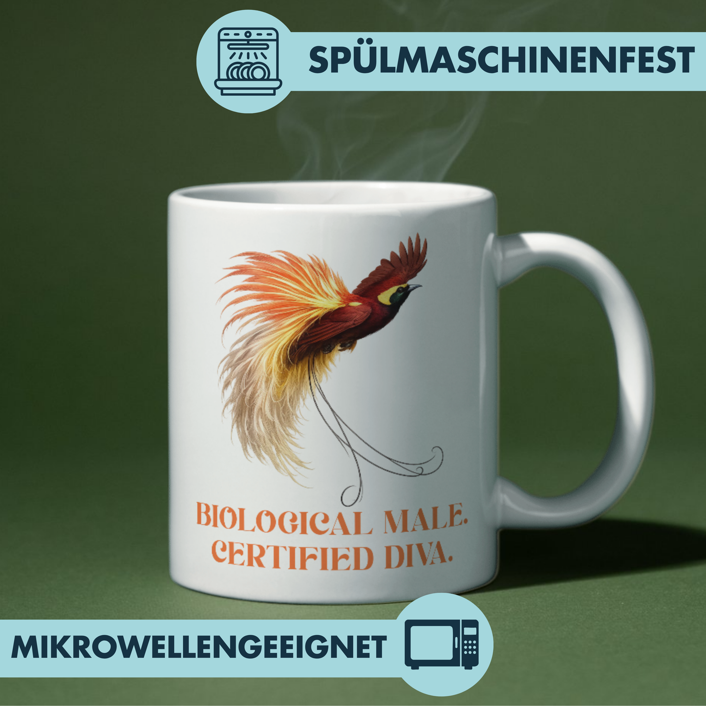Biological Male Certified Diva Paradiesvogel Kaffee Tasse