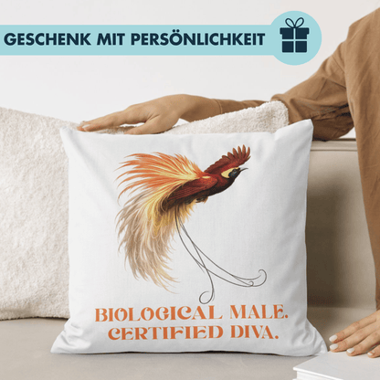 Biological Male Certified Diva Paradiesvogel Deko Kissen