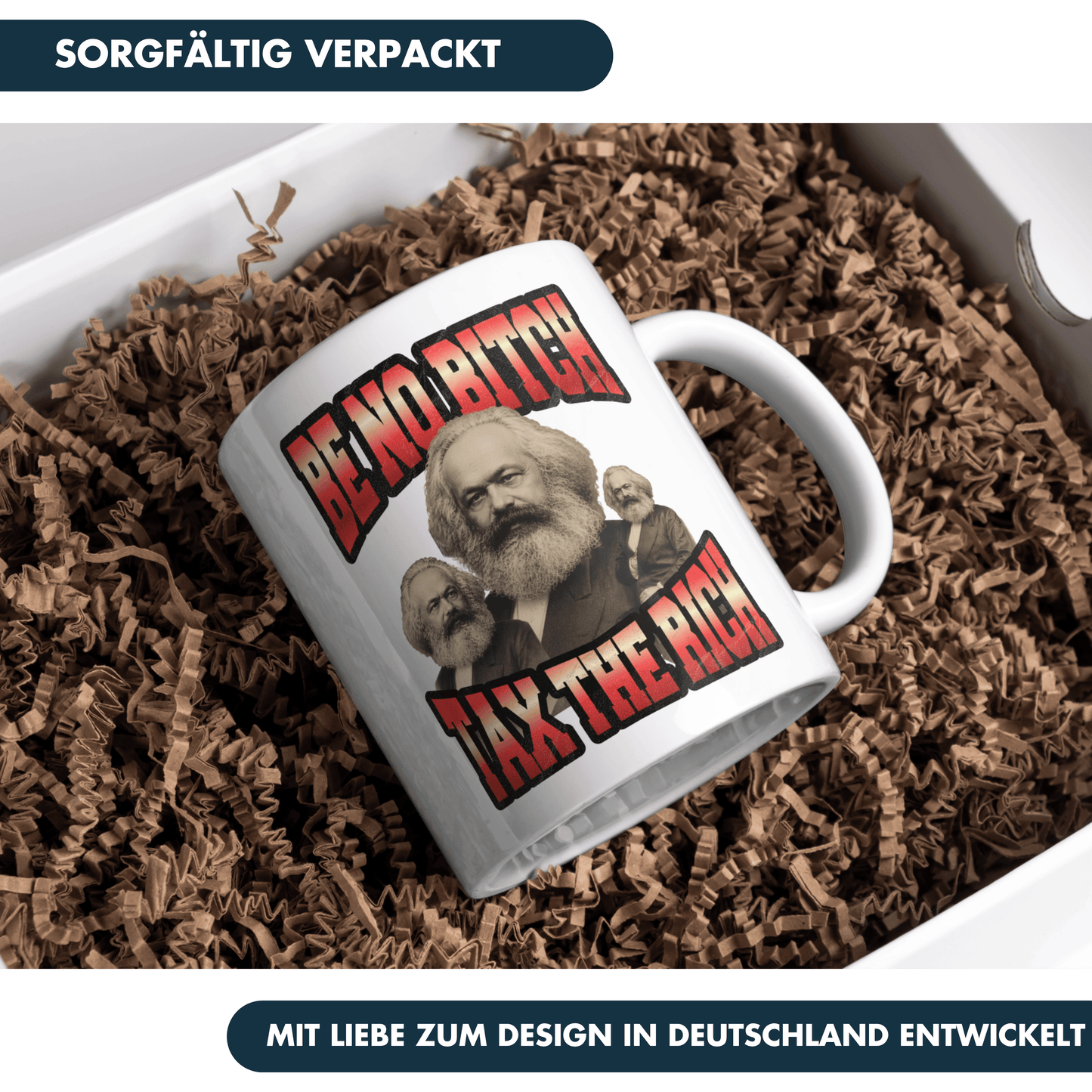 Be No Bitch Tax The Rich Karl Marx Kaffee Tasse
