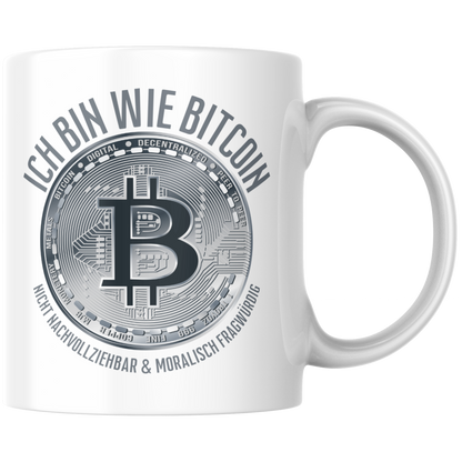 Ich Bin Wie Bitcoin Nicht Nachvollziehbar Und Moralisch Fragwürdig Kaffee Tasse
