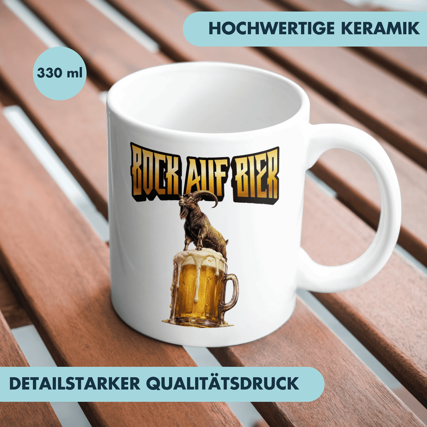 Bock Auf Bier Wortspiel Kaffee Tasse