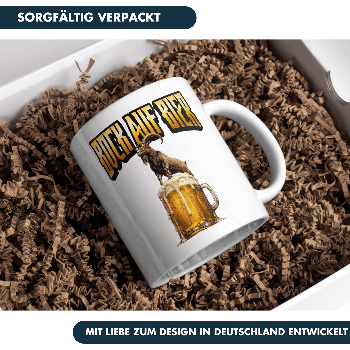 Bock Auf Bier Wortspiel Kaffee Tasse