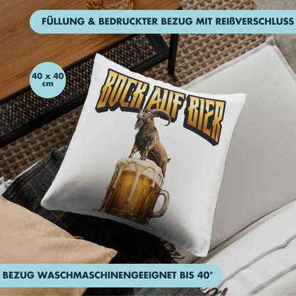 Bock Auf Bier Wortspiel Deko Kissen