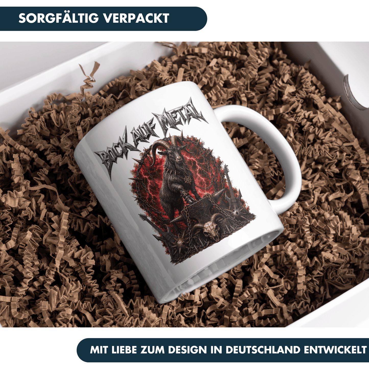 Bock Auf Metal Wortspiel Kaffee Tasse