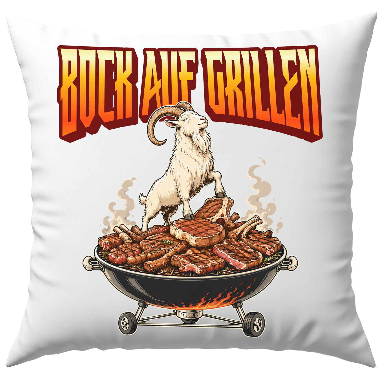 Bock Auf Grillen Wortspiel Grill Deko Kissen